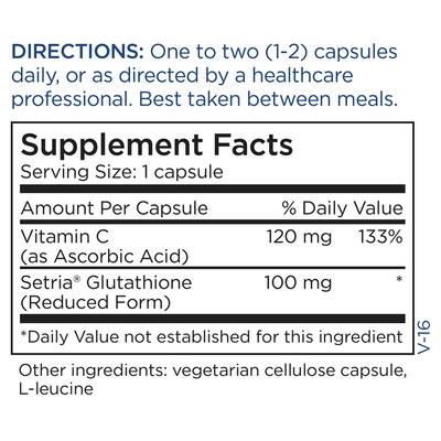 L-Glutathione 100 mg 60 caps Curated Wellness