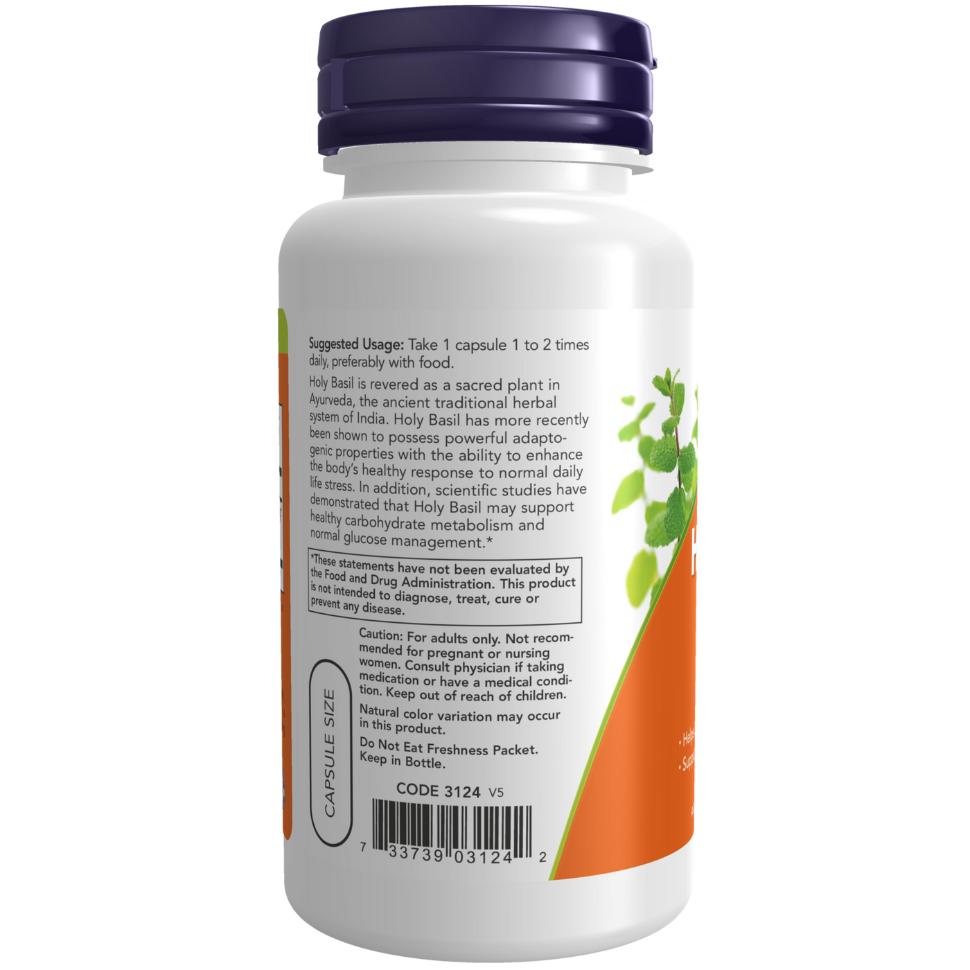 Holy Basil Extract 500 mg  Curated Wellness