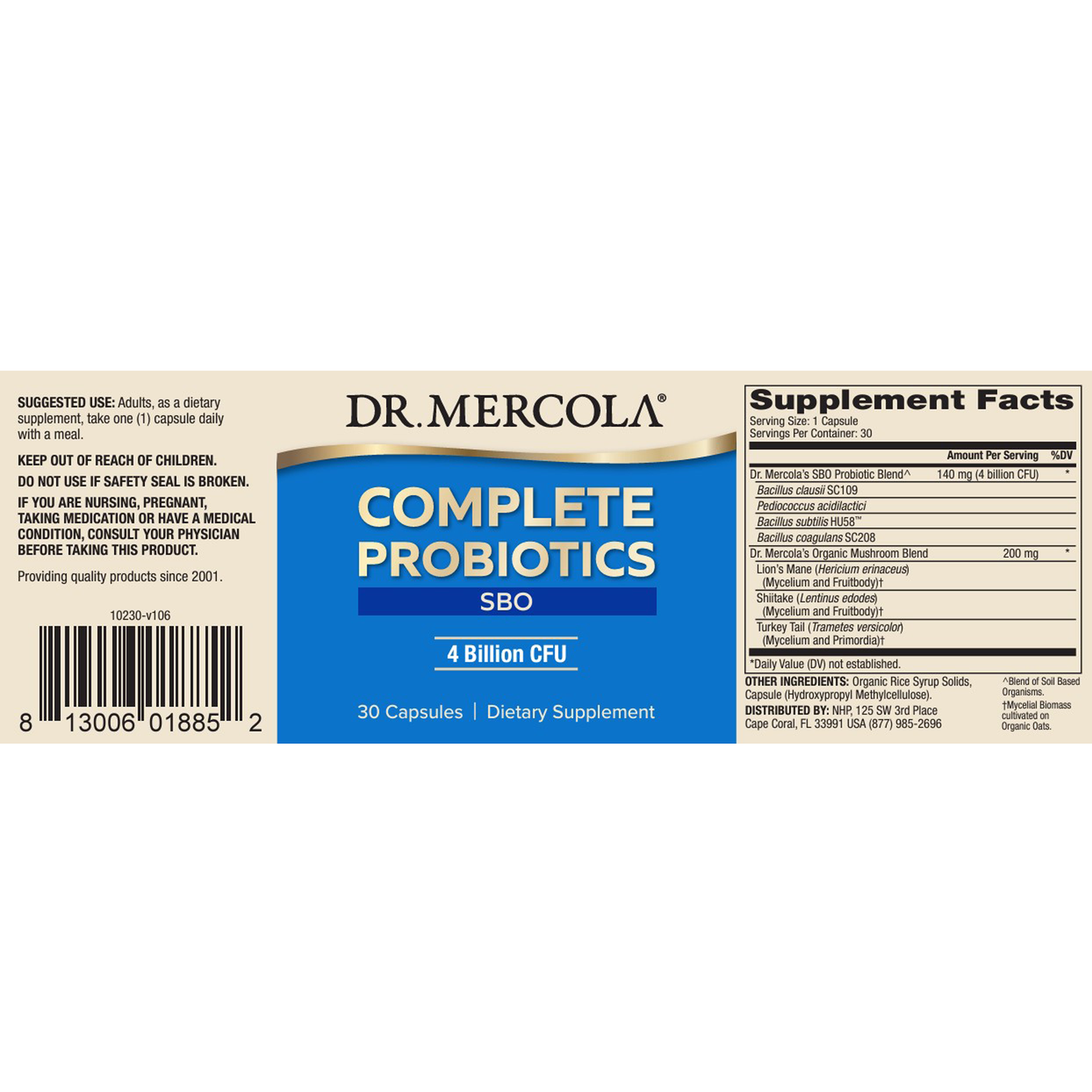 Complete Probiotics SBO 30c Curated Wellness