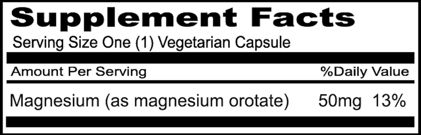 Magnesium Orotate 100 caps Curated Wellness