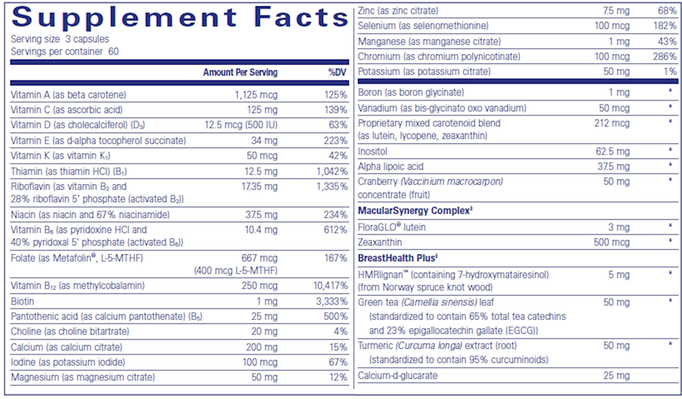 Women's Nutrients 180 vcaps Curated Wellness