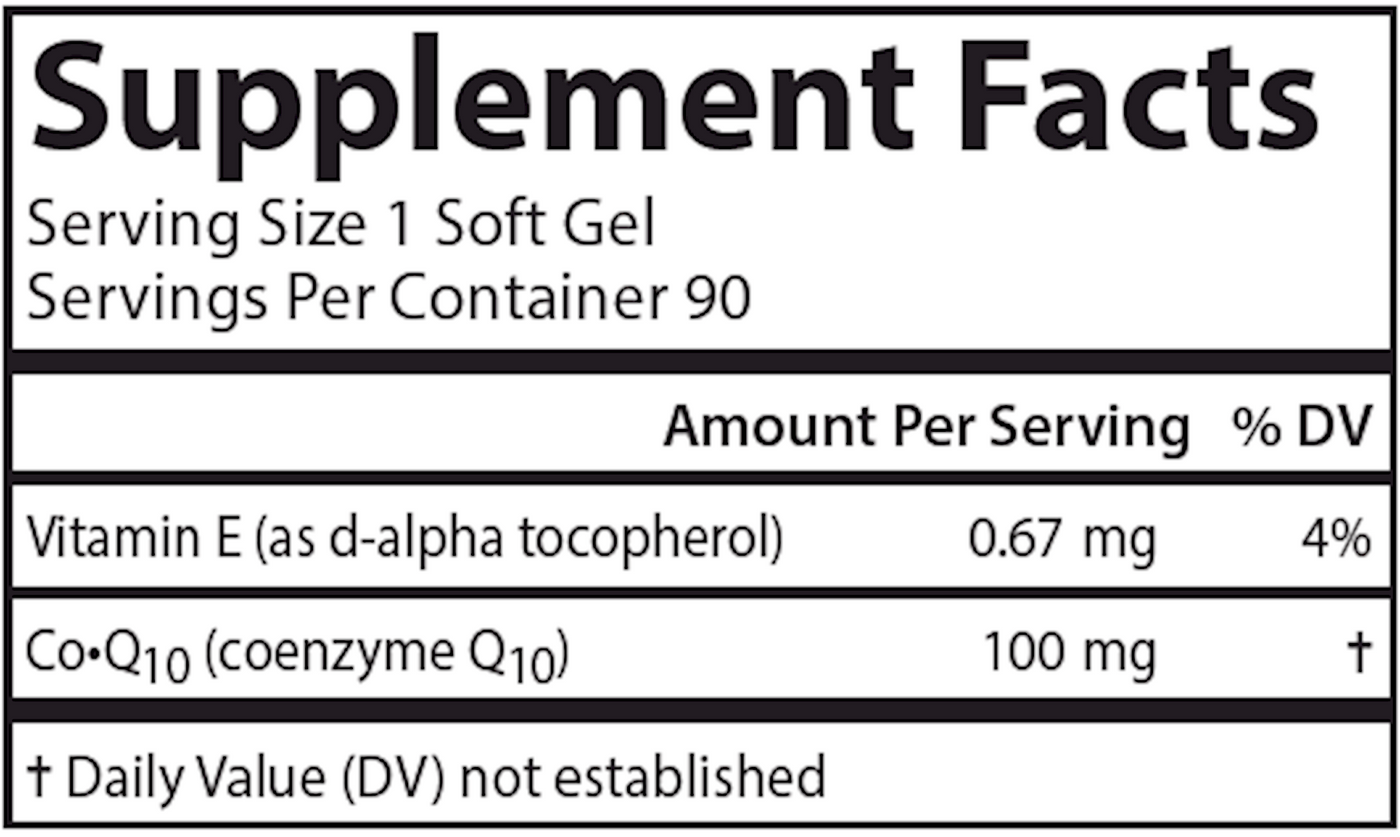 CoQ10 100 mg 90 gels Curated Wellness