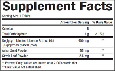 DGL 400 mg 10:1 Extract 180 tabs Curated Wellness