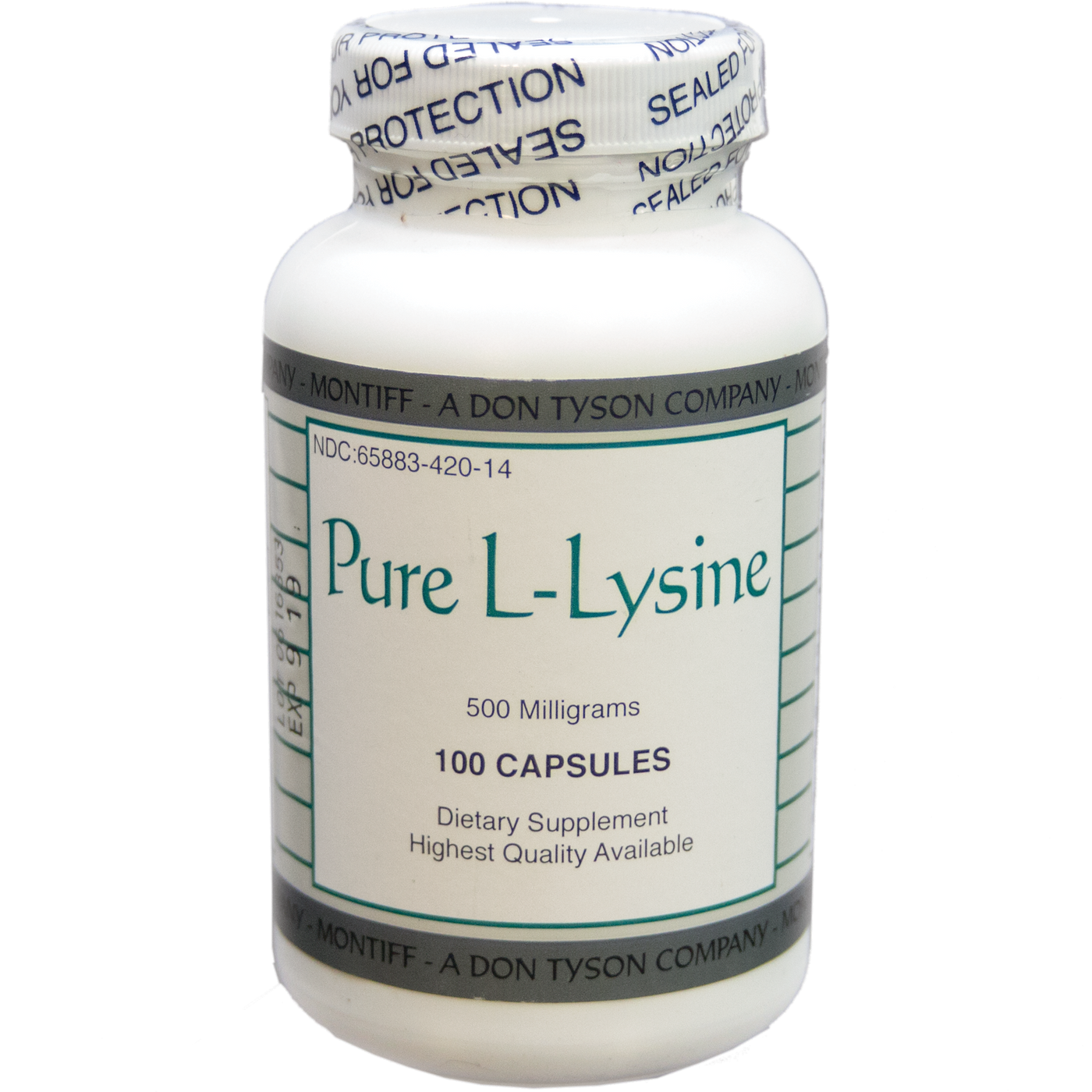 Pure L-Lysine 500 mg  Curated Wellness