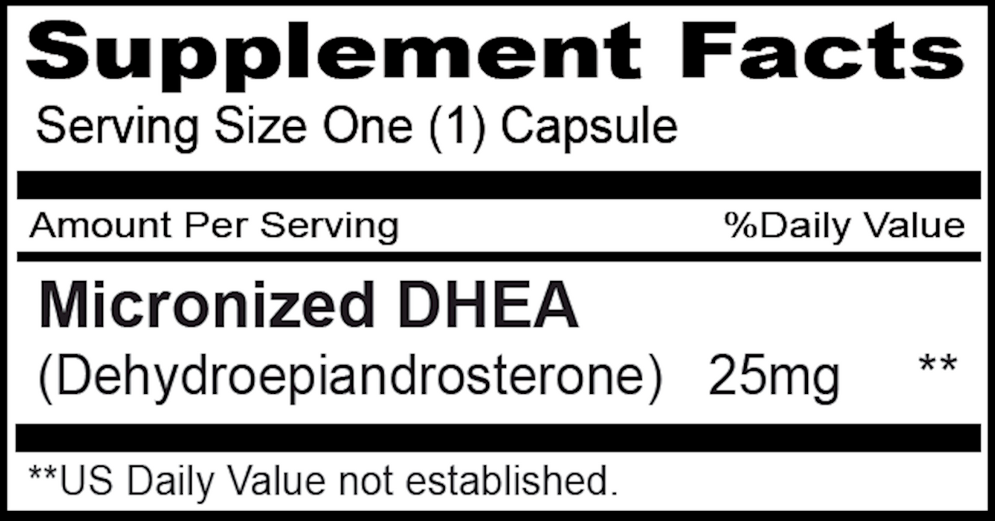 DHEA 25 mg  Curated Wellness