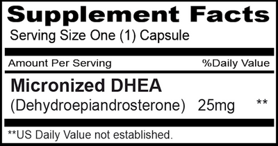 DHEA 25 mg  Curated Wellness