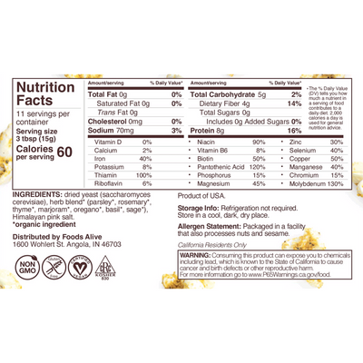 Zesty nutritional yeast blend  Curated Wellness