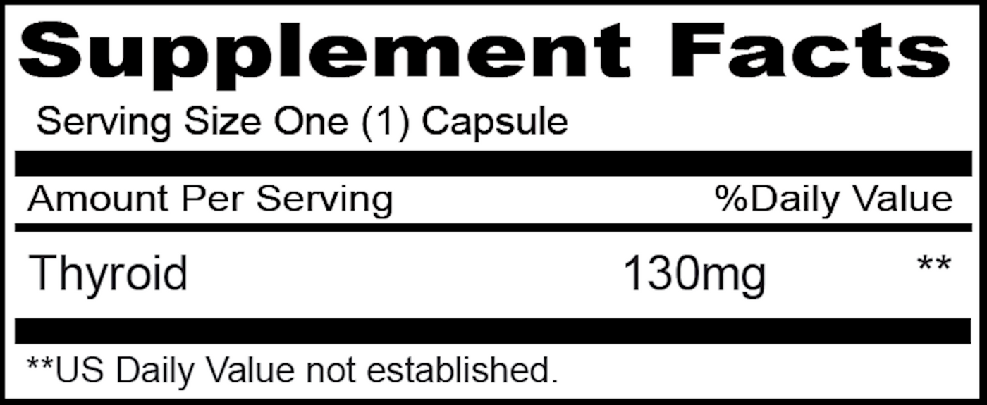 Thyroid 130 mg  Curated Wellness