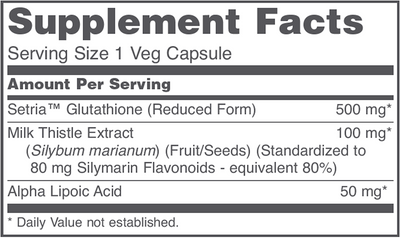 Glutathione 500 mg 60 vcaps Curated Wellness