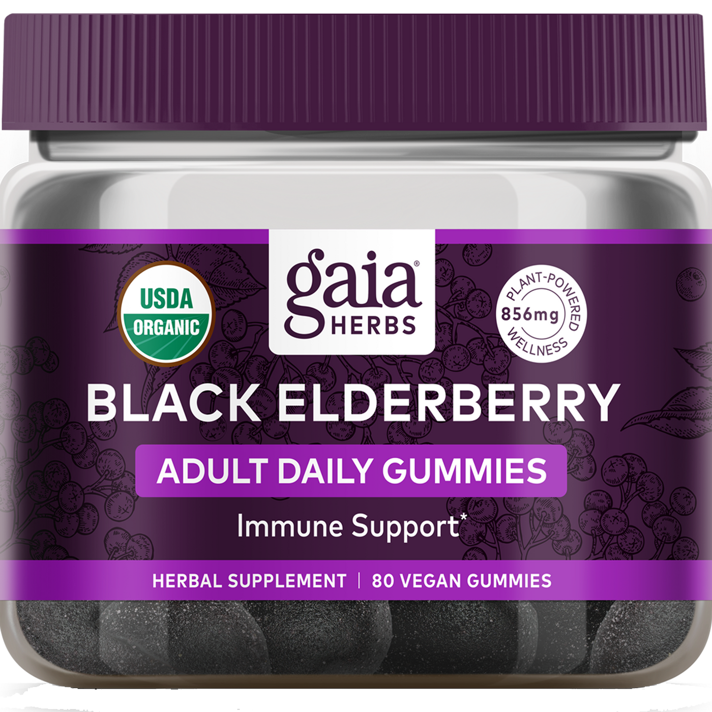 Black Elderberry Adult Daily 80 gummies Curated Wellness