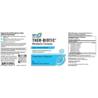 Ther-Biotic Metabolic Formula 60 vegcap Curated Wellness
