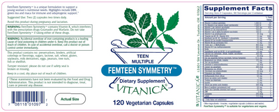 FemTeen Symmetry 120 vcaps Curated Wellness
