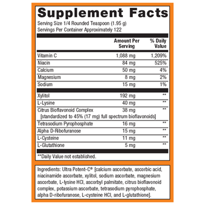 Ultra Potent-C® Vitamin C Powder 238g Curated Wellness