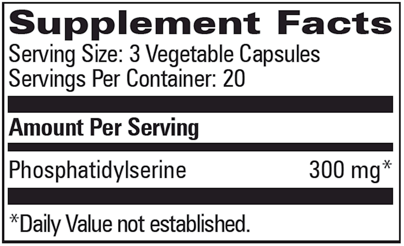 Phosphatidyl Serine 60 vcaps Curated Wellness