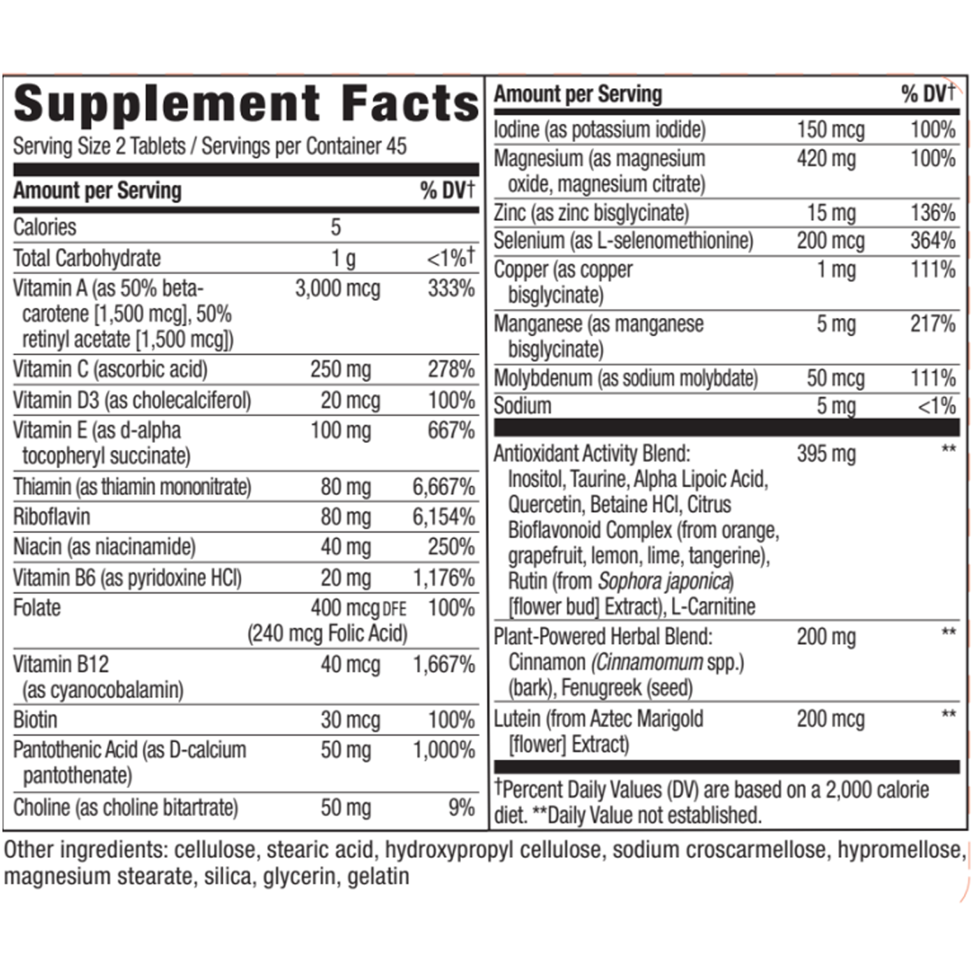 Completia Diabetic Multivitamin  Curated Wellness