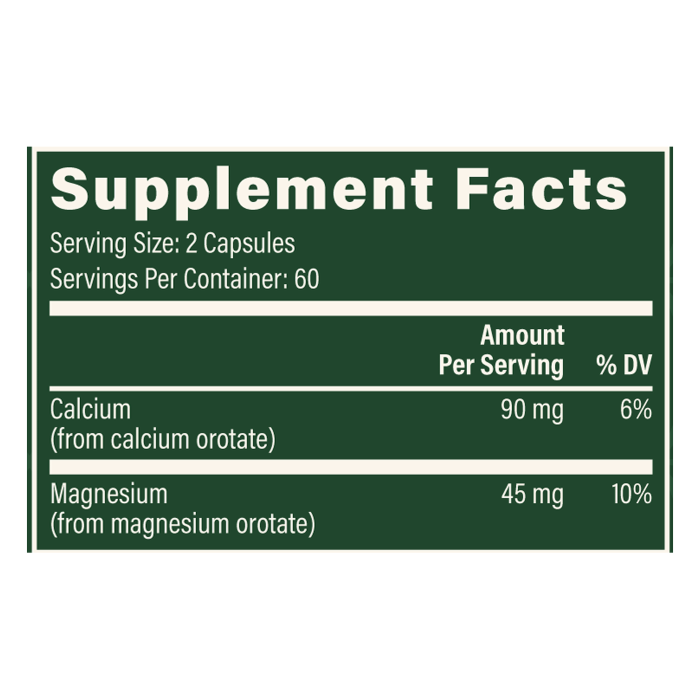 Calcium & Mangesium 120 capsules Curated Wellness