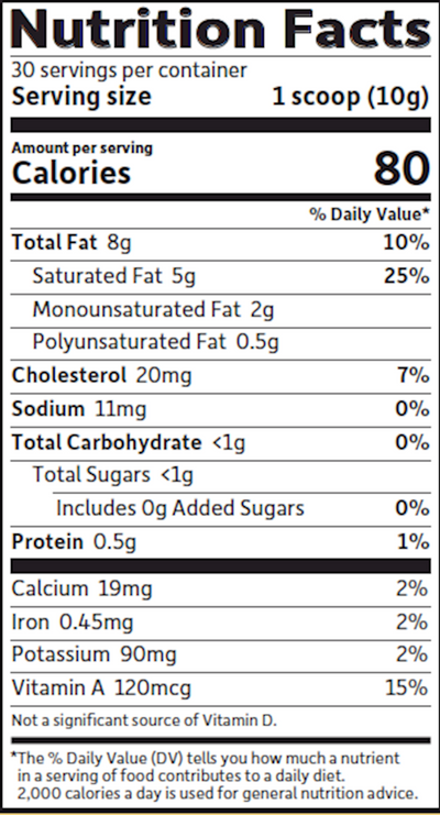 Keto Org Grass Fed Butter Powder  Curated Wellness