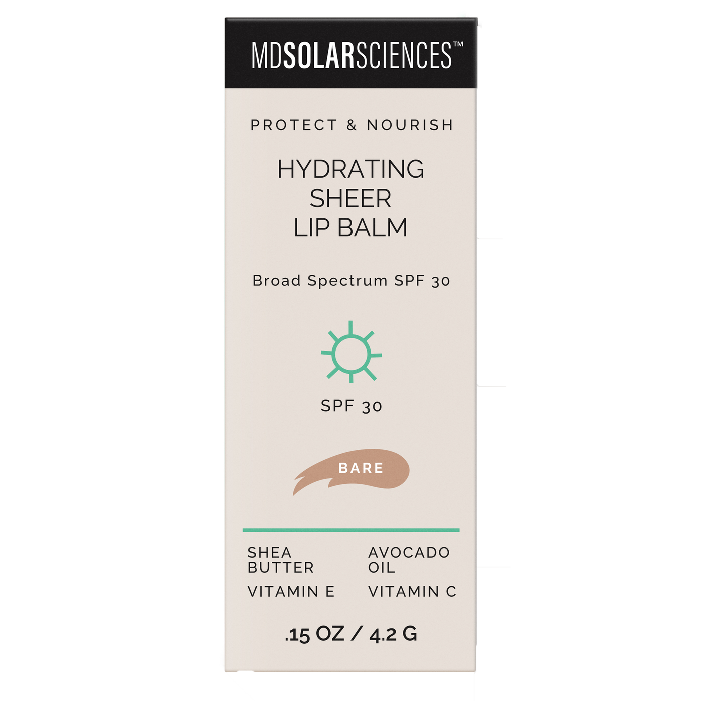 Hydra Sheer Lip Balm Bare SPF 30  Curated Wellness