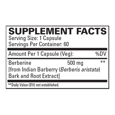 Berberine 500 mg 60 caps Curated Wellness