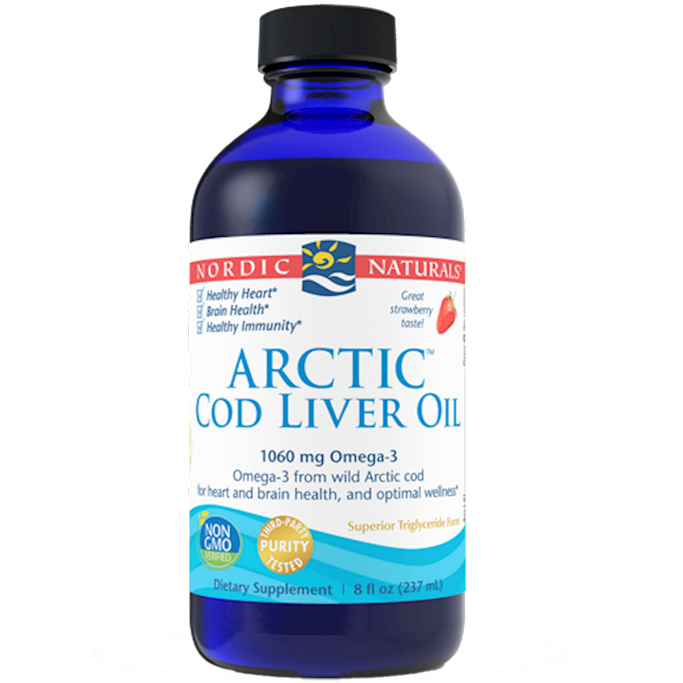 Arctic Cod Liver Oil Strawberry 8 fl oz Curated Wellness
