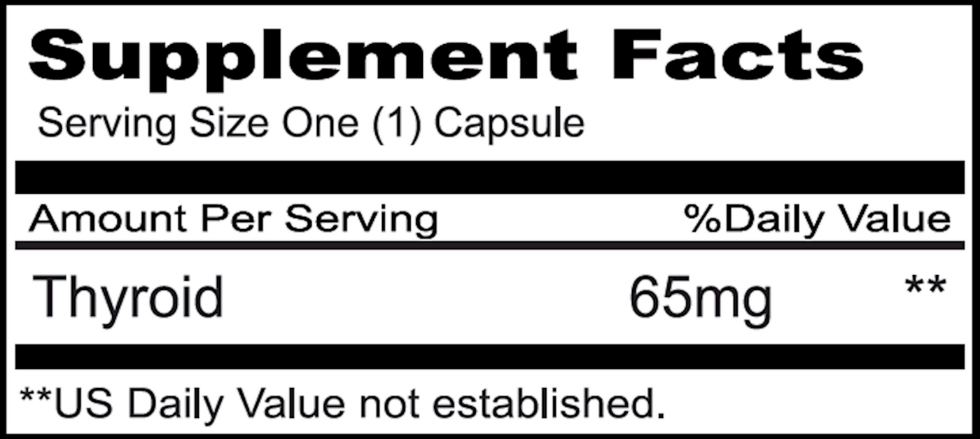 Thyroid 65 mg  Curated Wellness