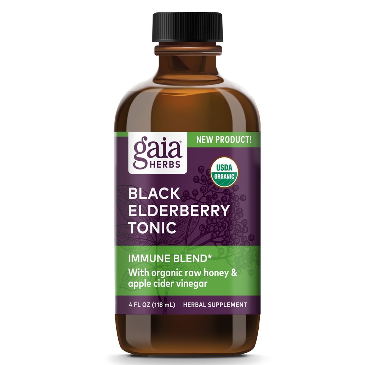 Black Elderberry Tonic 4 fl oz Curated Wellness