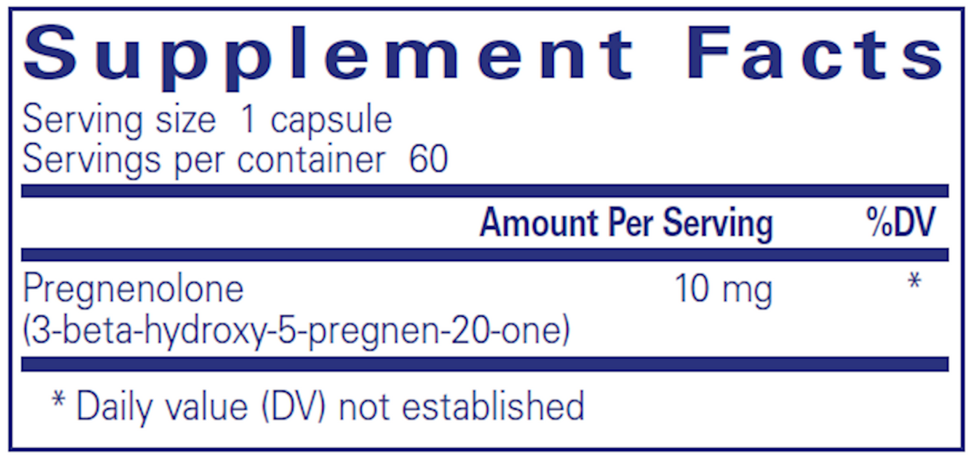 Pregnenolone 10 mg  Curated Wellness