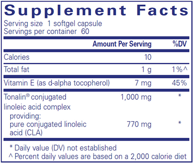 CLA 1000 mg 60 gels Curated Wellness