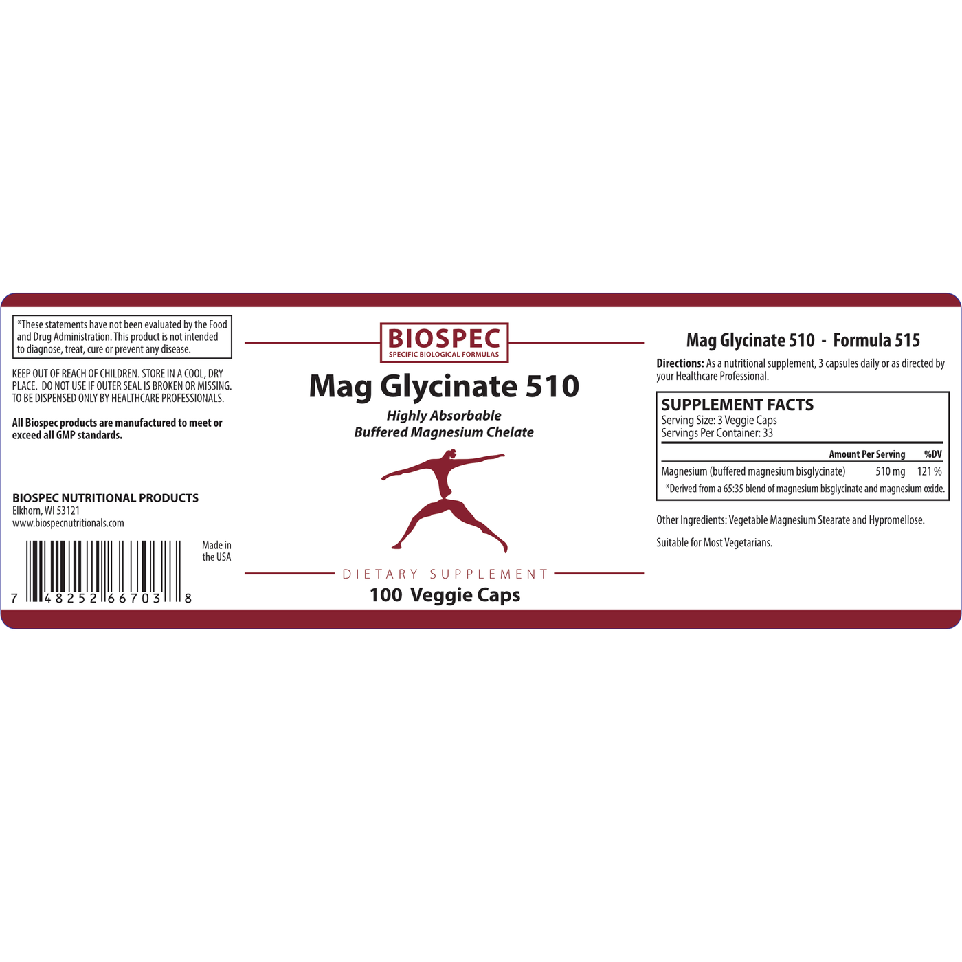 Mag Glycinate 510  Curated Wellness