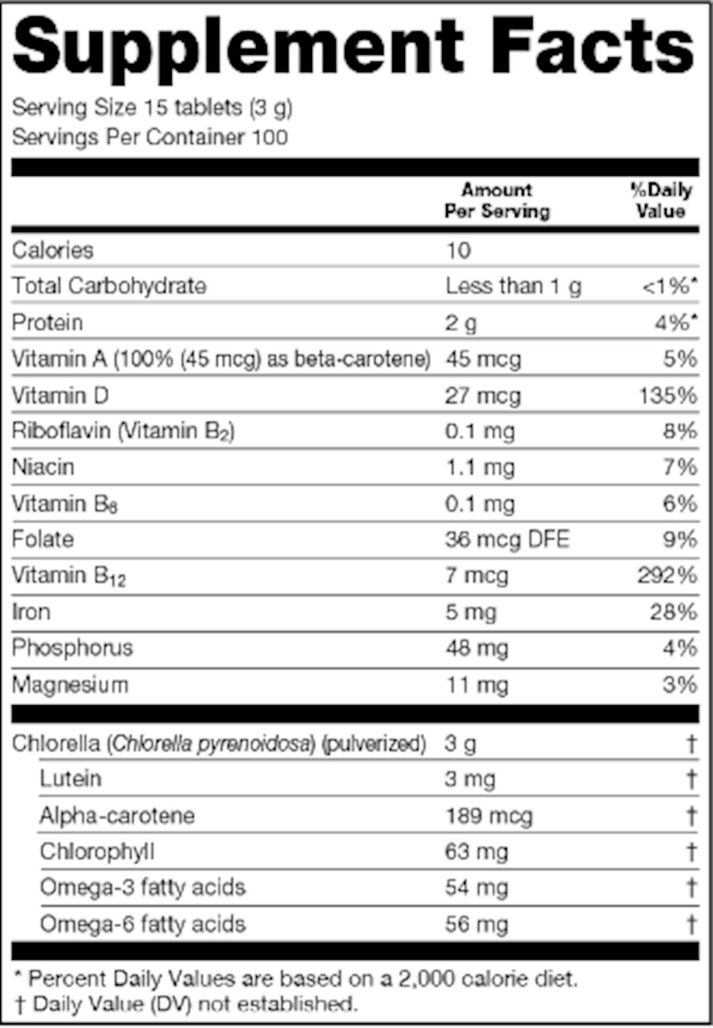 Sun Chlorella Econ 1500 Tabs 200mg Curated Wellness