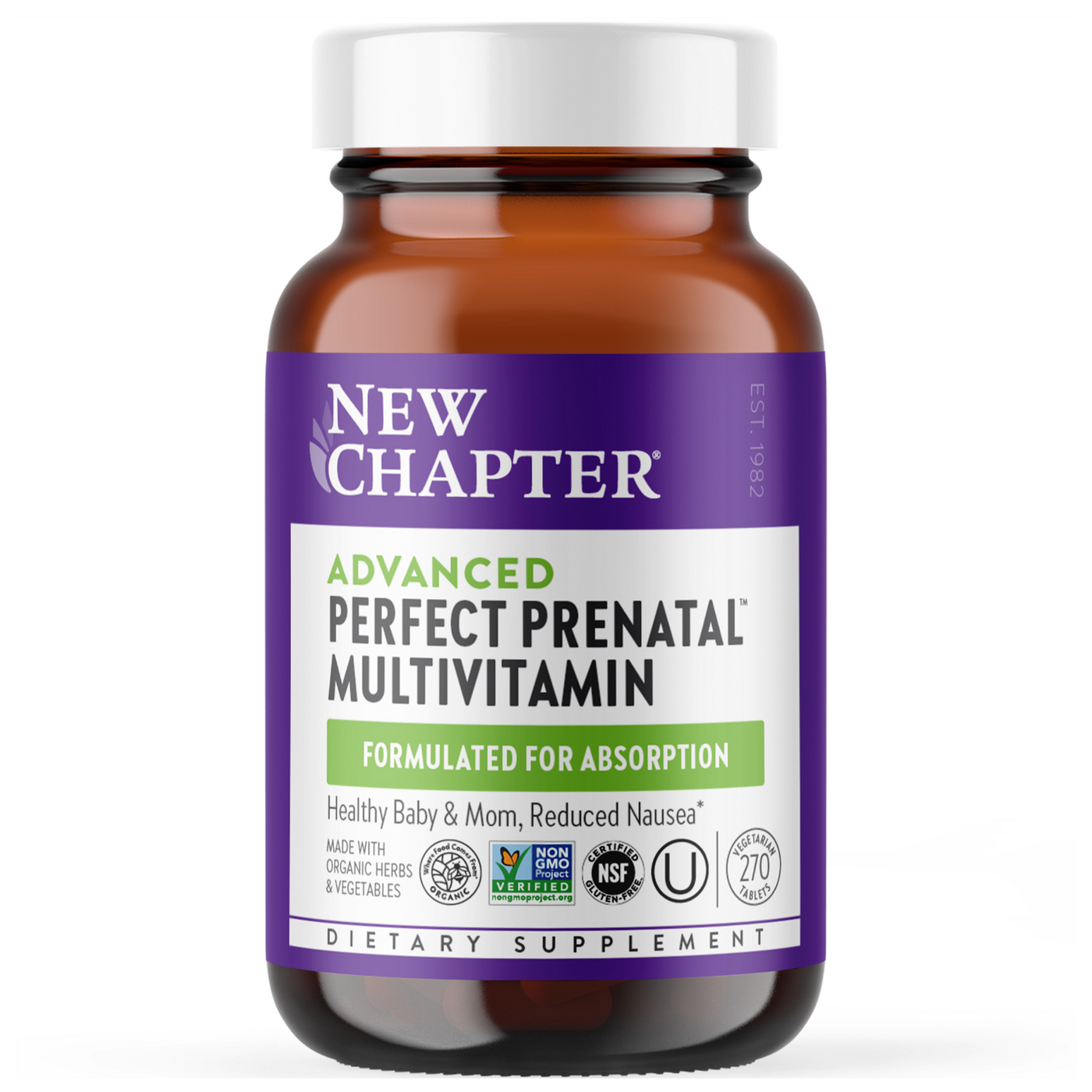 Perfect Prenatal Multivitamin 270 tabs Curated Wellness