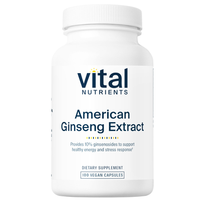 American Ginseng Extract 250mg 100 vcaps Curated Wellness