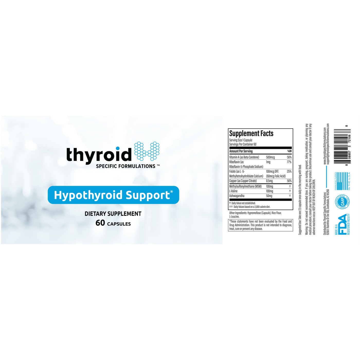 Hypothyroid Support 60c Curated Wellness