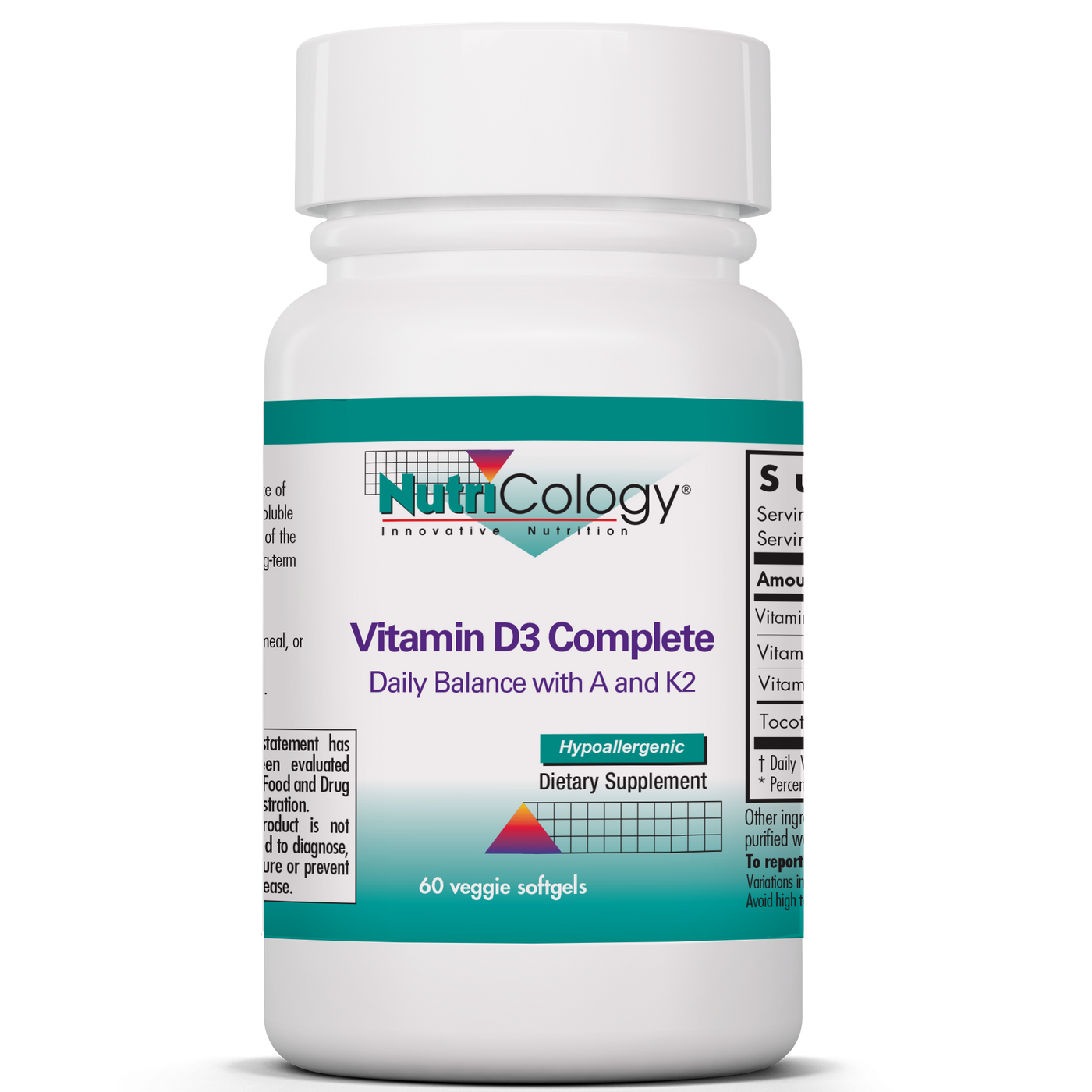 Vitamin D3 Complete Daily Balance 60ct Curated Wellness