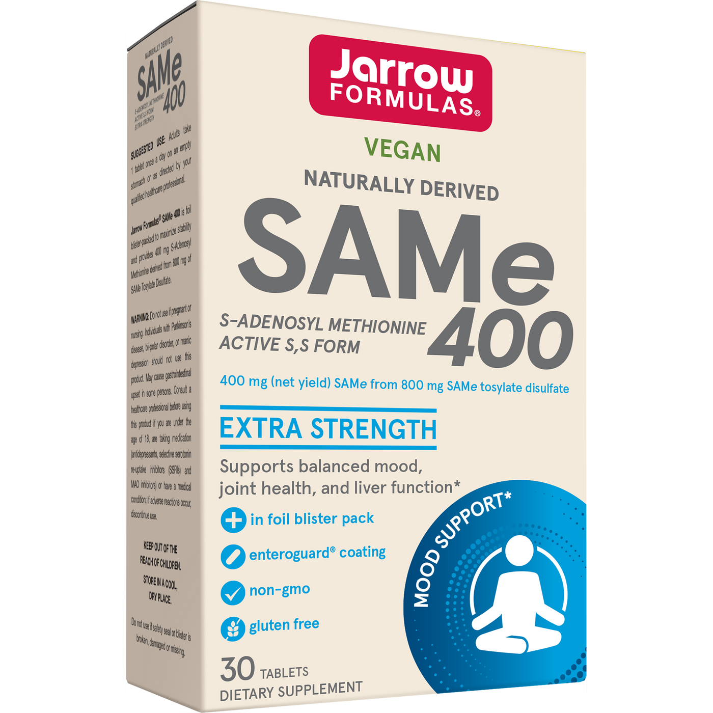 SAM-e 400 mg 30 tabs Curated Wellness