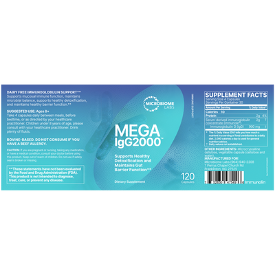 MegaIgG2000 Capsules 120 ct Curated Wellness