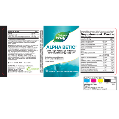 Alpha Betic Multi-Vitamin 30 tabs Curated Wellness