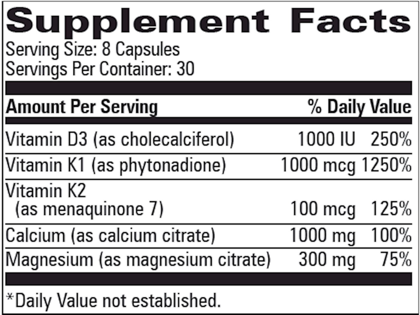 Osteo-Mins PM with D+K1, K2  Curated Wellness