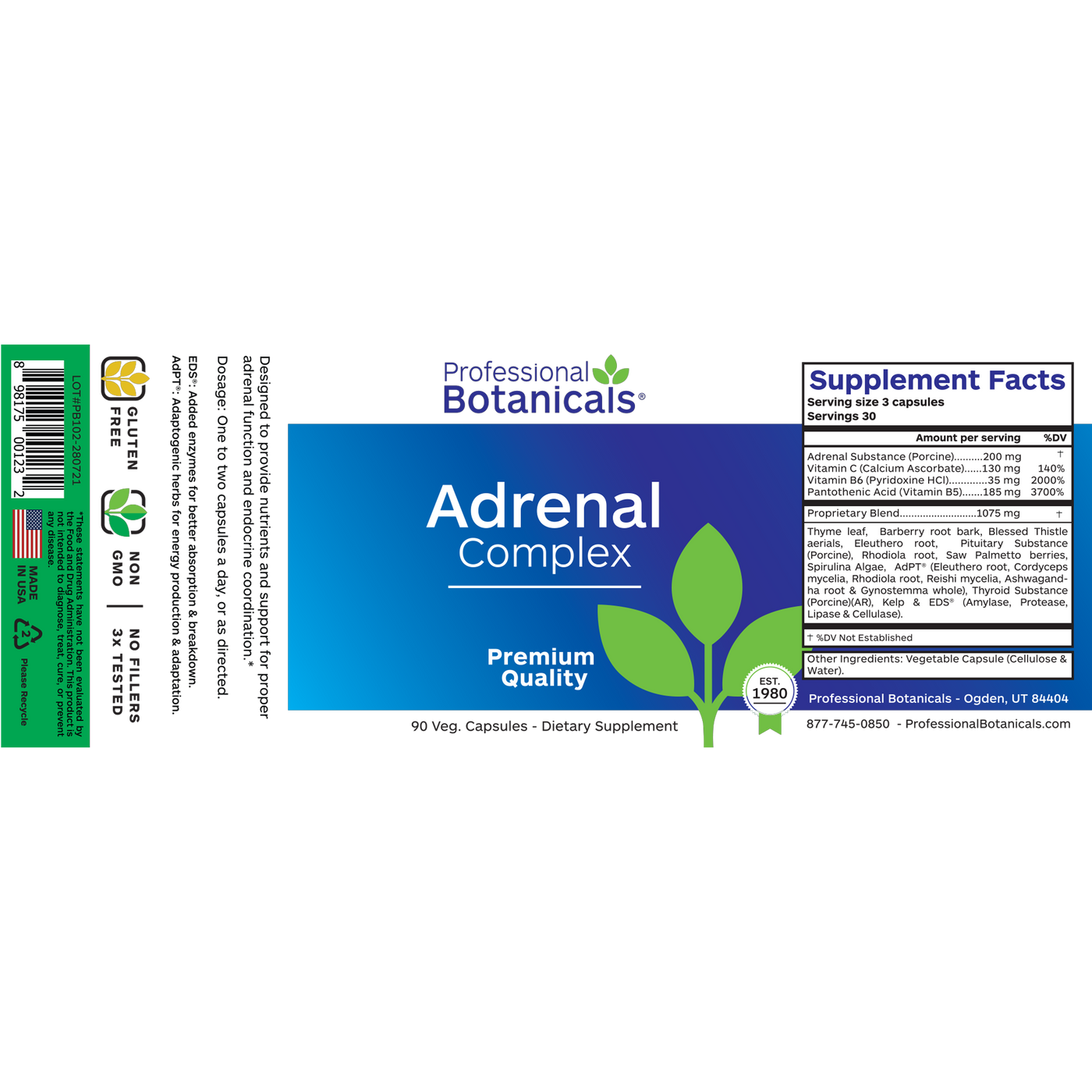 Adrenal Complex 90c Curated Wellness