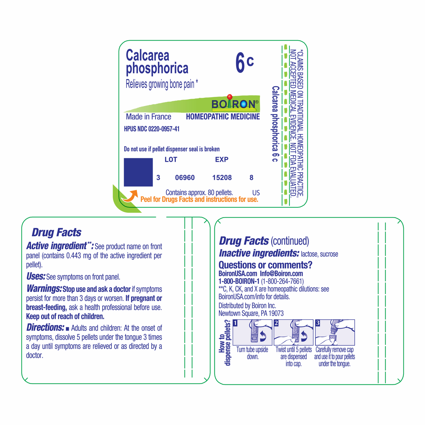 Calcarea phosphorica 6C 80 plts Curated Wellness