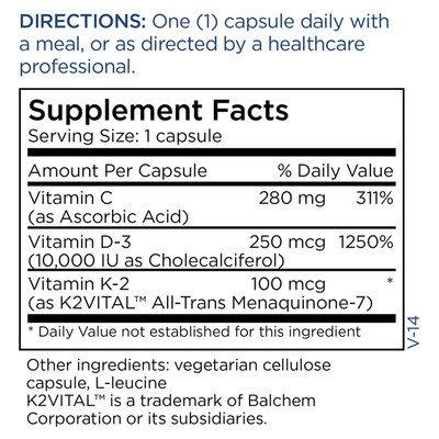 Vitamin D3 with Vitamin K2 60 vcaps Curated Wellness
