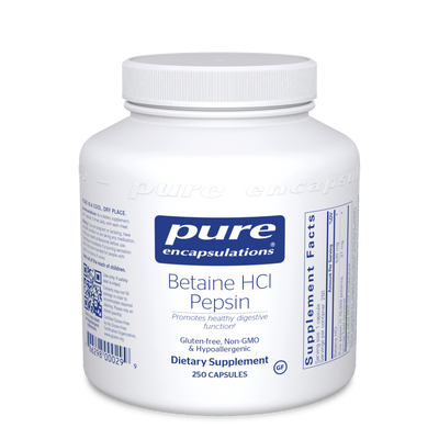 Betaine HCL Pepsin 250 caps Curated Wellness