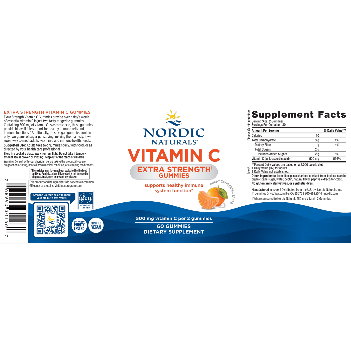 Extra Strength Vitamin C Gummies 60ct Curated Wellness