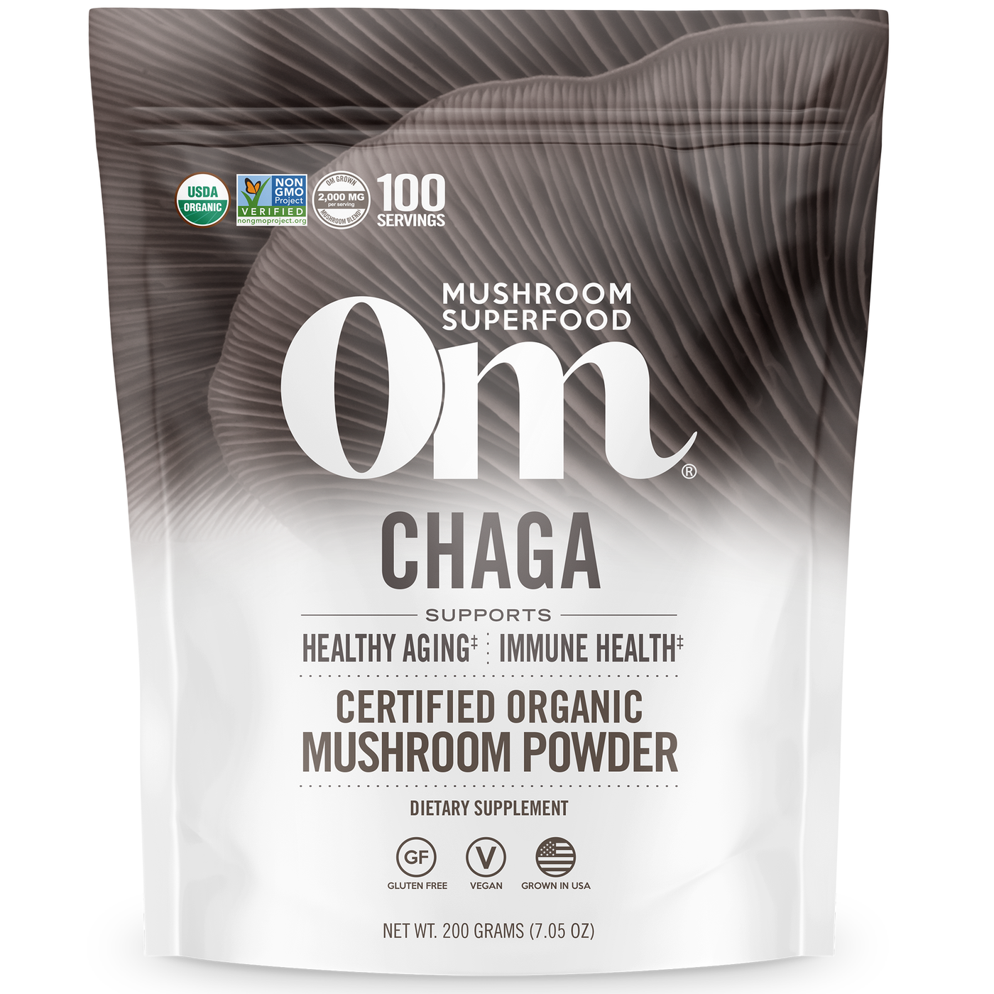 Chaga Mushroom Superfood Powder 200 g Curated Wellness
