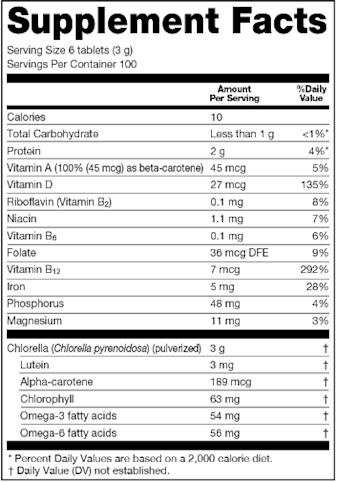 Sun Chlorella 500 mg  Curated Wellness