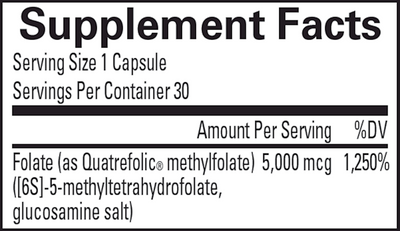 MethylFolate 30 caps Curated Wellness