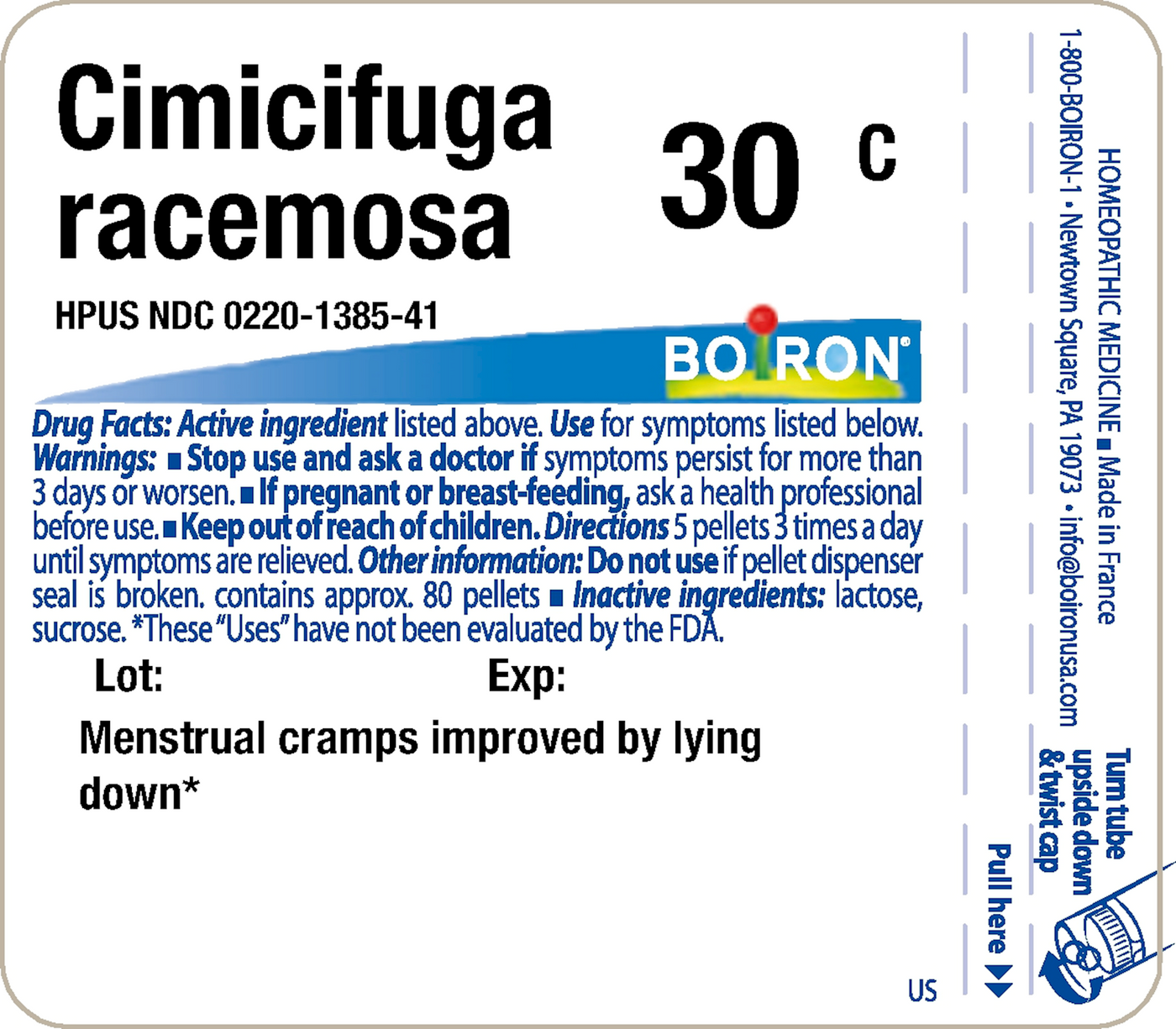 Cimicifuga racemosa 30C 80 plts Curated Wellness