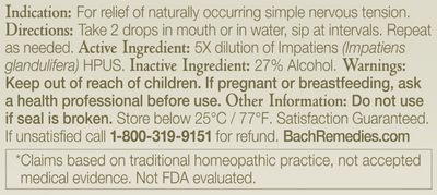 Impatiens Flower Essence 20 ml Curated Wellness