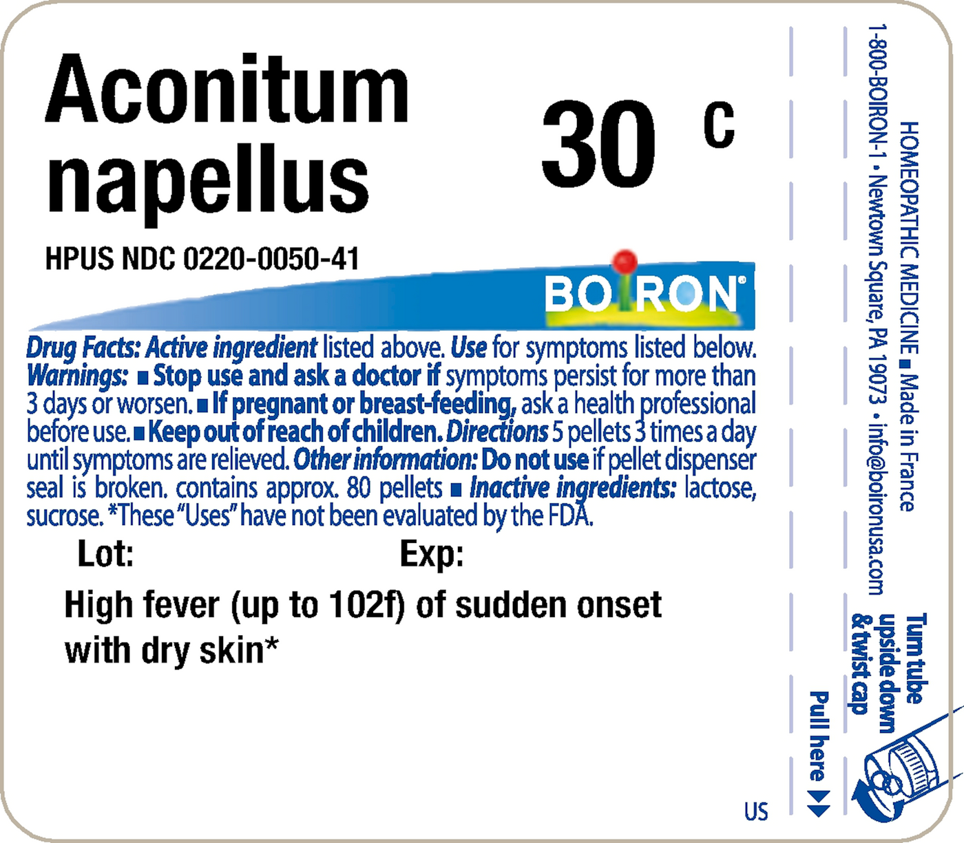 Aconitum napellus 30C 80 plts Curated Wellness