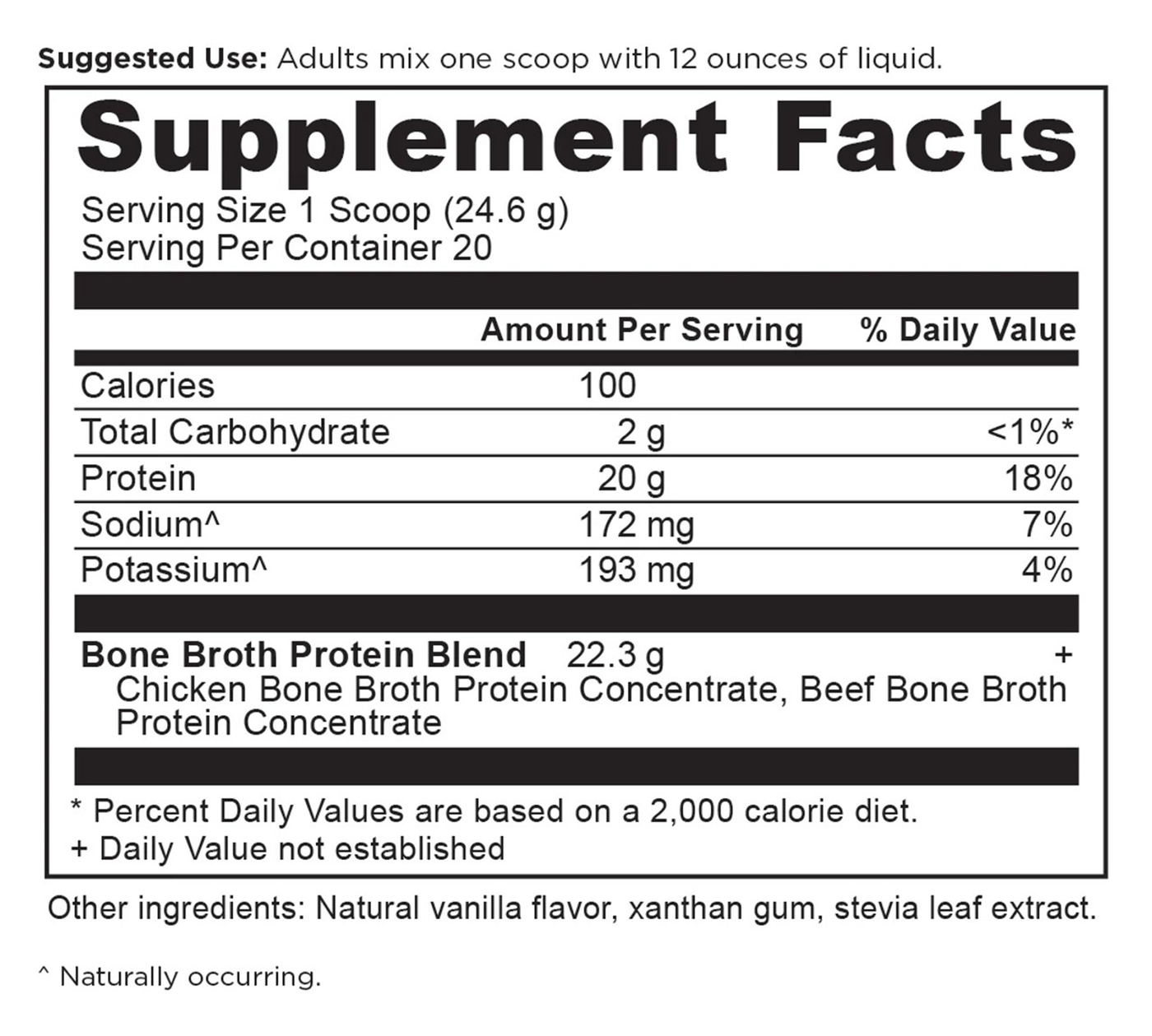 Bone Broth Protein Vanilla  Curated Wellness